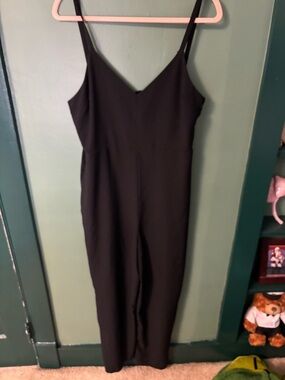 Madewell Black V-Neck Sleeveless Jumpsuit
